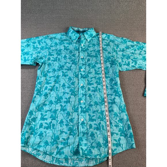 Ariat Button Down Shirt Fitted Blue Tropical Print Rodeo Western Size Large - Picture 8 of 8